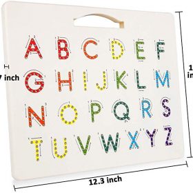 Magnetic Tablet Drawing Board Pad Toy Bead Magnet Stylus Pen 26 Alphabet Numbers Writing Memo Board