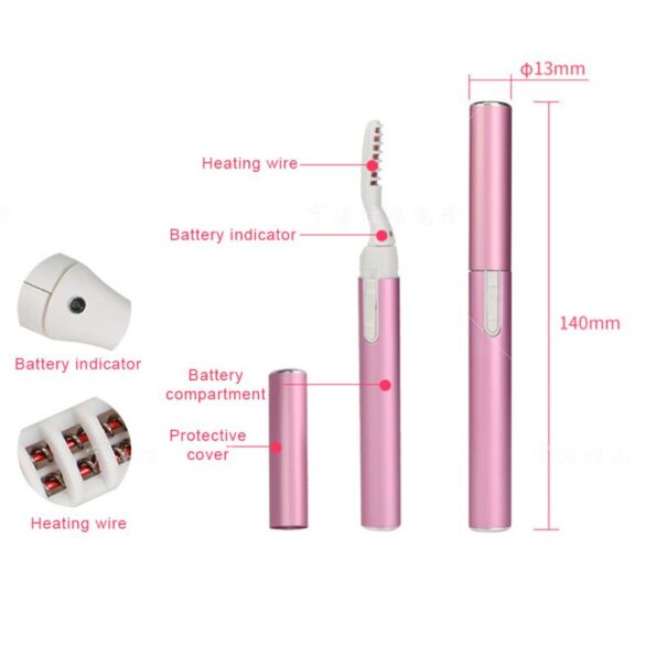 Electric Eyelash Curler Long lasting Curling Natural Eyelashes Beauty Makeup Curling Set Portable Pen Heating Eyelash 3