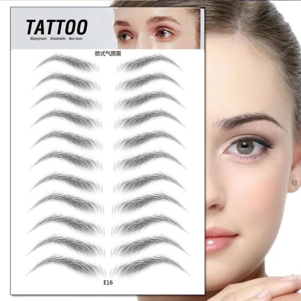 O TWO O 4D Hair Like Eyebrows Makeup Waterproof Eyebrow Tattoo Sticker Long Lasting Natural Fake 2