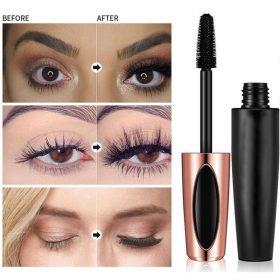 4D Silk Black Fiber Lashes Eyelash Mascara Quick Dry Waterproof Lengthening Eyelash Extension maquiagem