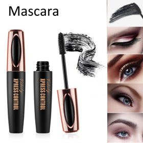 4D Silk Black Fiber Lashes Eyelash Mascara Quick Dry Waterproof Lengthening Eyelash Extension maquiagem