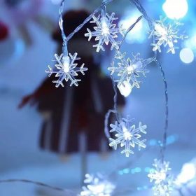 Snowflakes Light Ornament Merry Christmas Decoration for Home Christma Tree Light Navidad Xmas Gift New Year